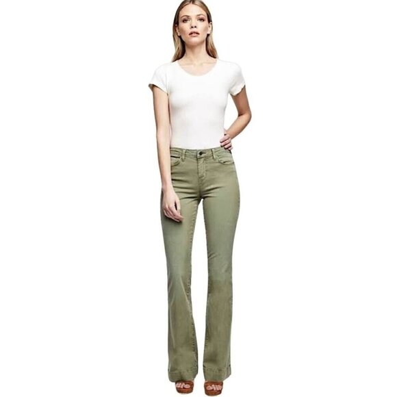 NWT L'AGENCE The Affair Green High Rise Flare Jean in Brigade - Size 26 - Picture 15 of 15